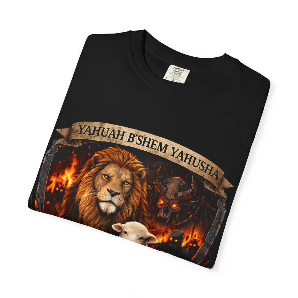 Lion & Lamb Resistance Shirt | Yahuah B’Shem Yahusha | Set Apart Tee | Yafeh Adventures