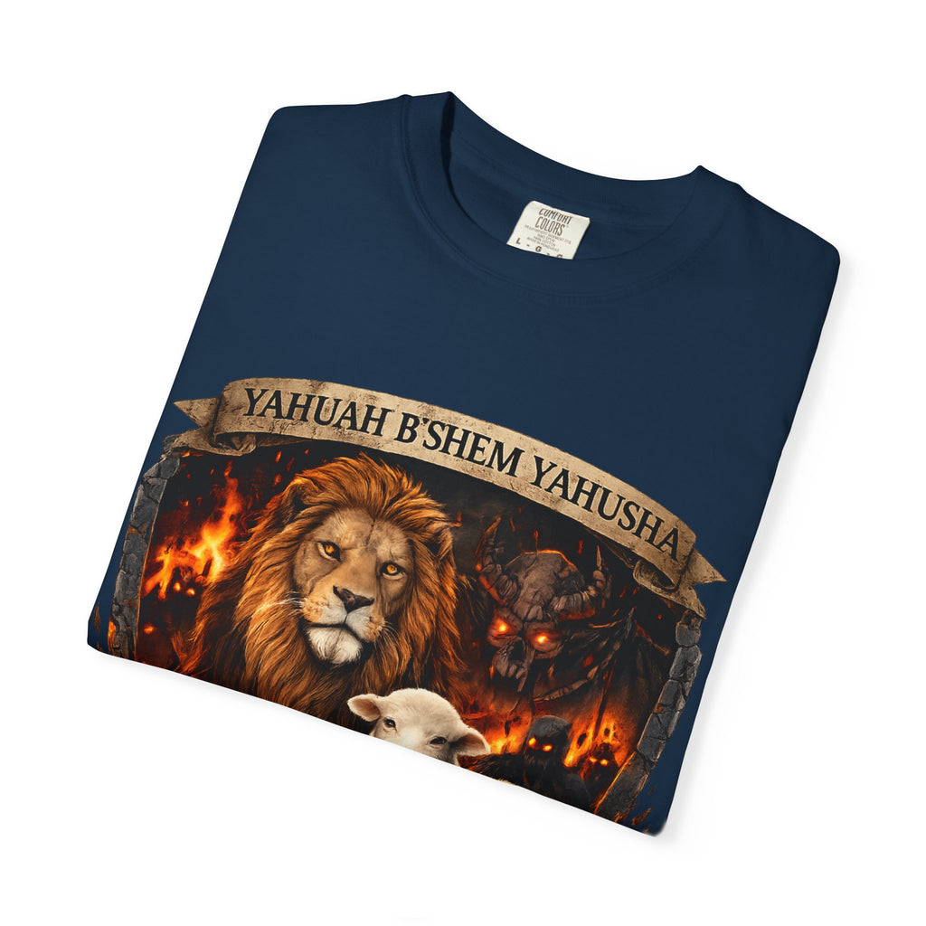 Lion & Lamb Resistance Shirt | Yahuah B’Shem Yahusha | Set Apart Tee | Yafeh Adventures