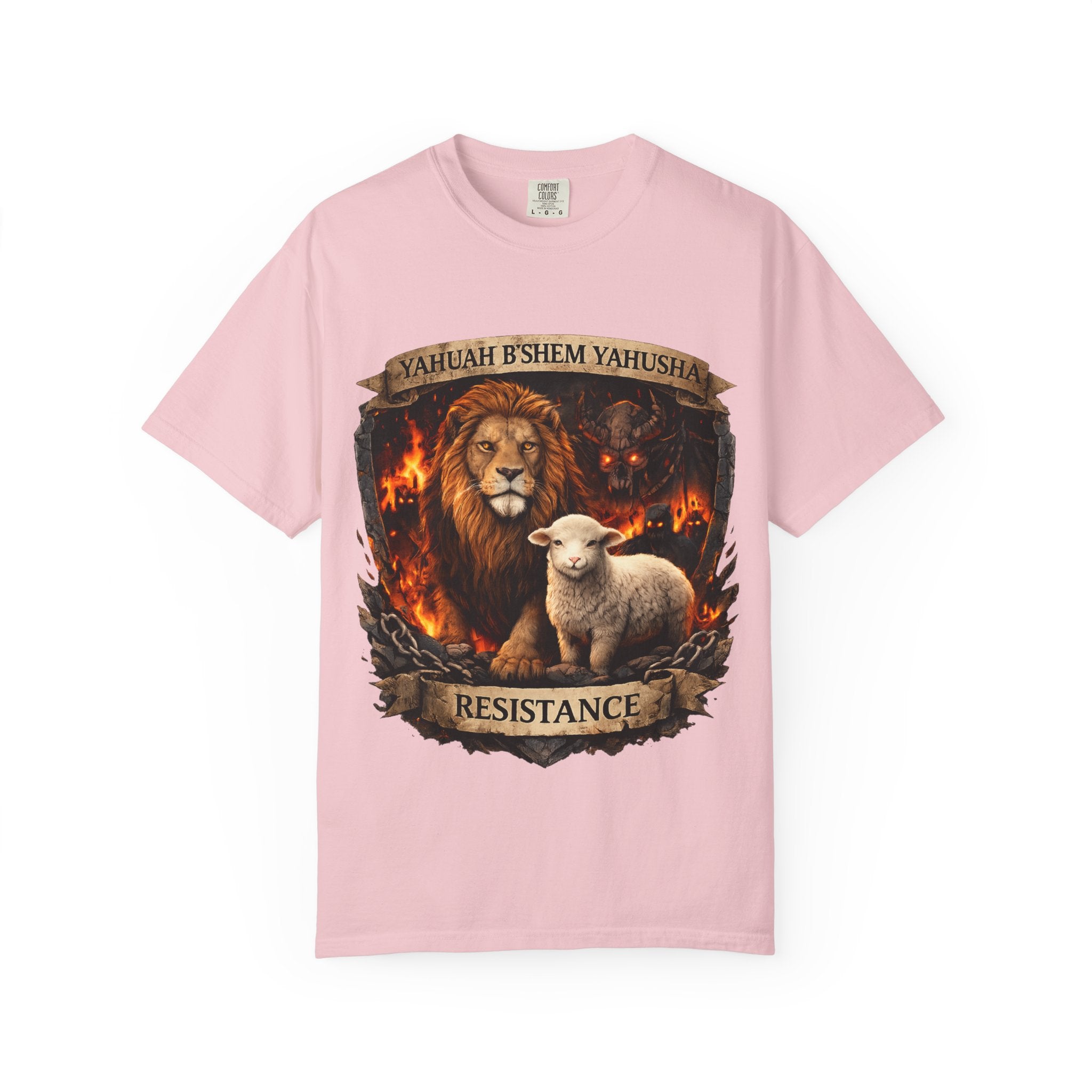 Lion & Lamb Resistance Shirt | Yahuah B’Shem Yahusha | Set Apart Tee | Yafeh Adventures
