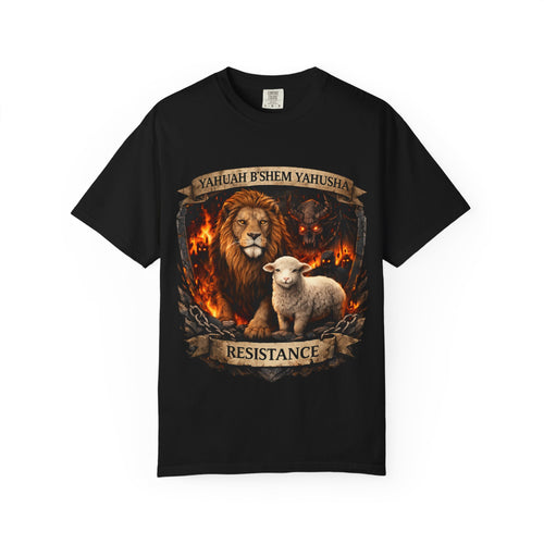 Lion & Lamb Resistance Shirt | Yahuah B’Shem Yahusha | Set Apart Tee | Yafeh Adventures
